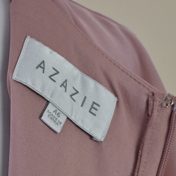 Azazie Vintage Mauve Jael Mesh Dress 6 - Picture 8 of 8